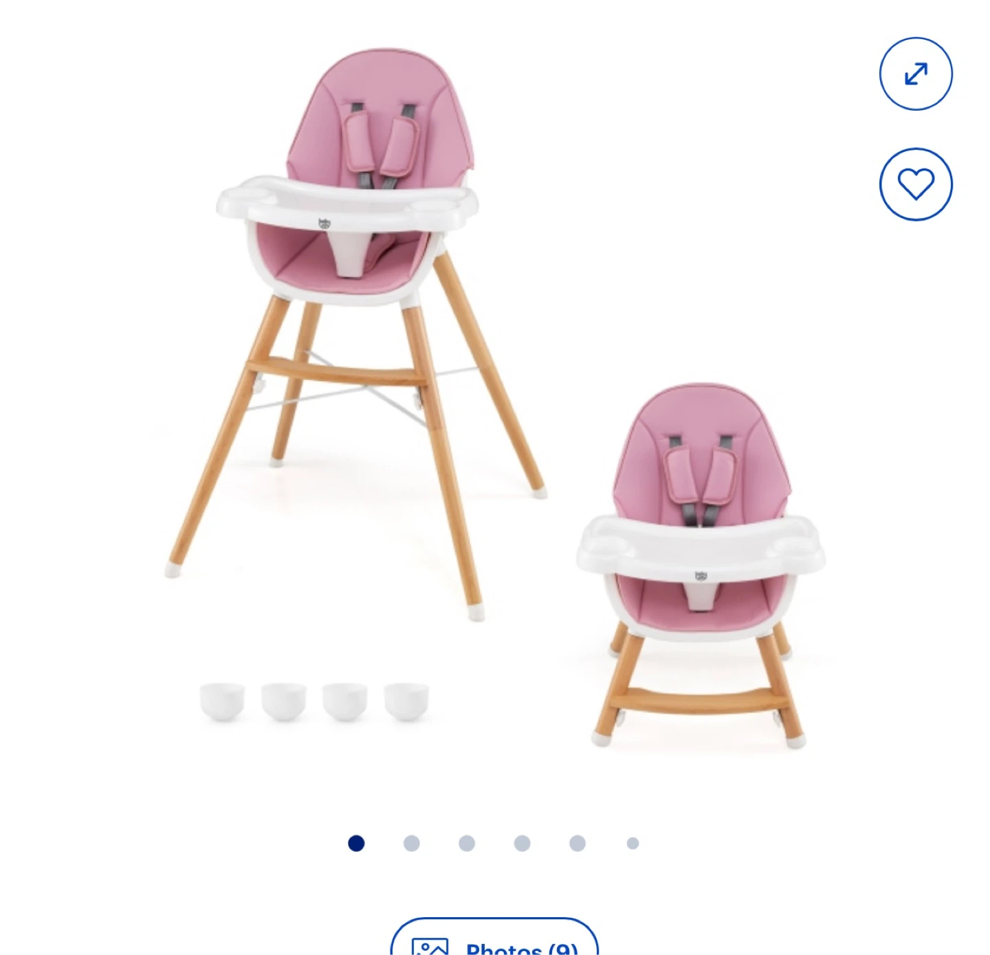 Baby High Chair - Pink - photo 4