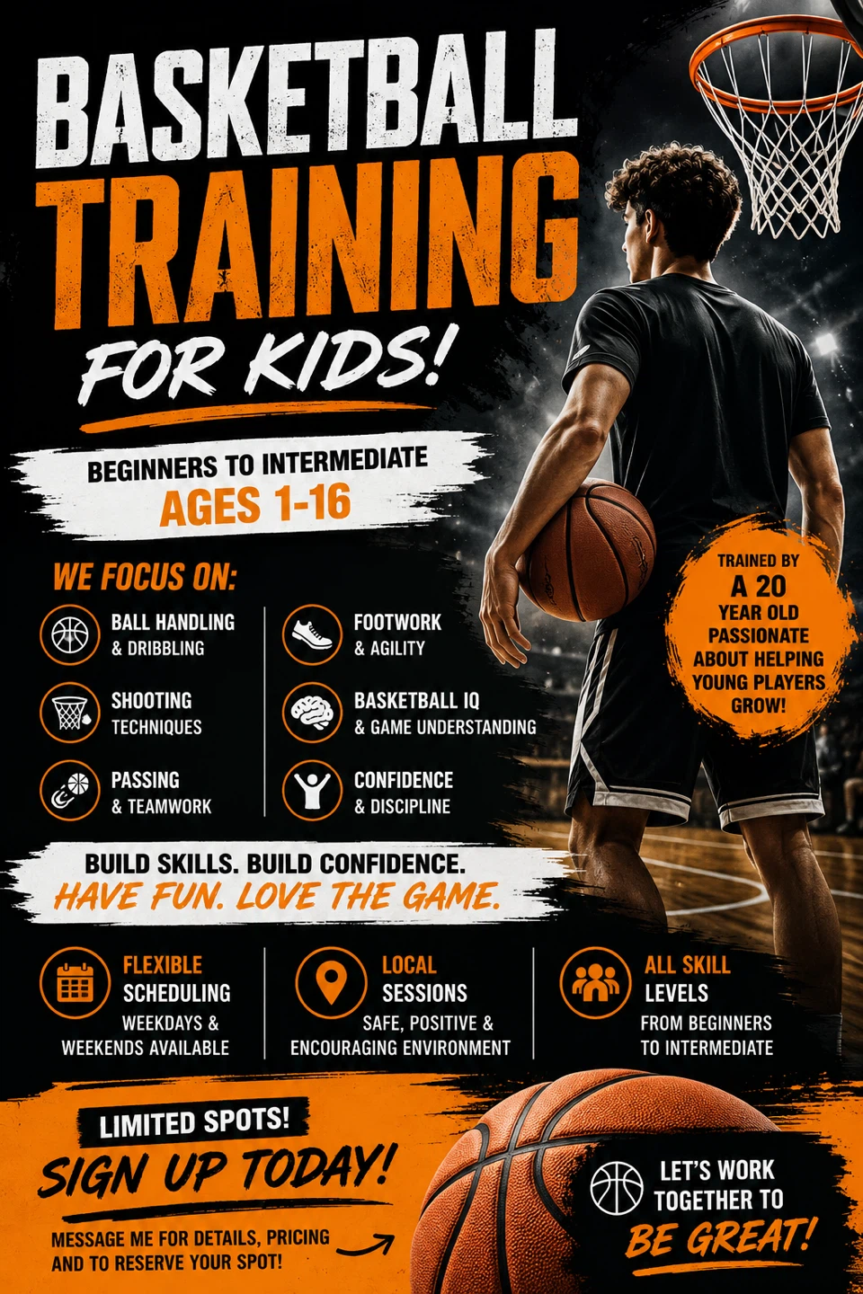 Basketball Training for Kids Ages 1-16