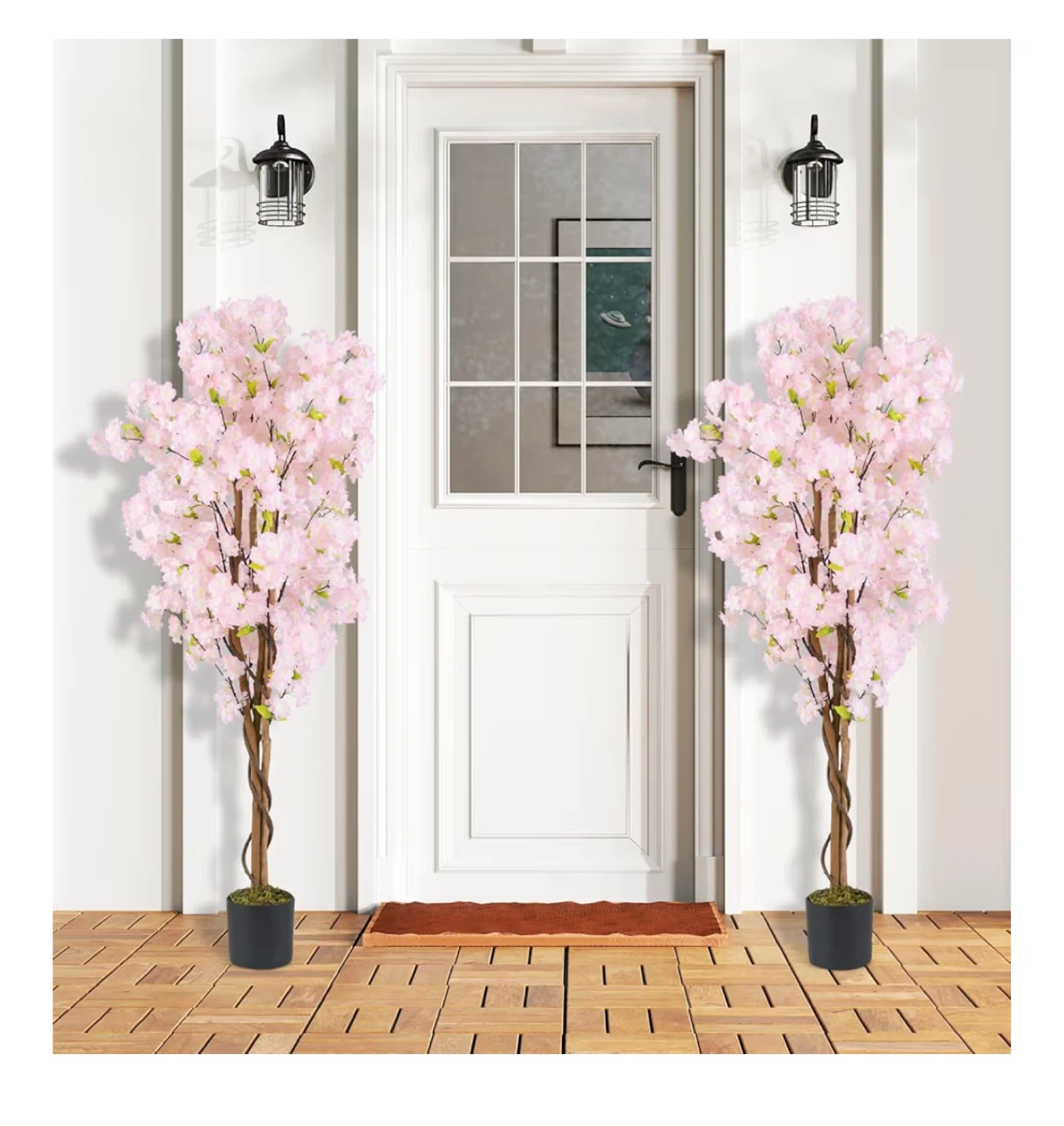 Goplus 5FT Artificial Cherry Blossom Tree (2 Pack) - photo 2