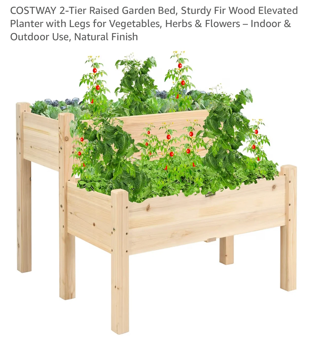 COSTWAY 2-Tier Raised Garden Bed GT4318