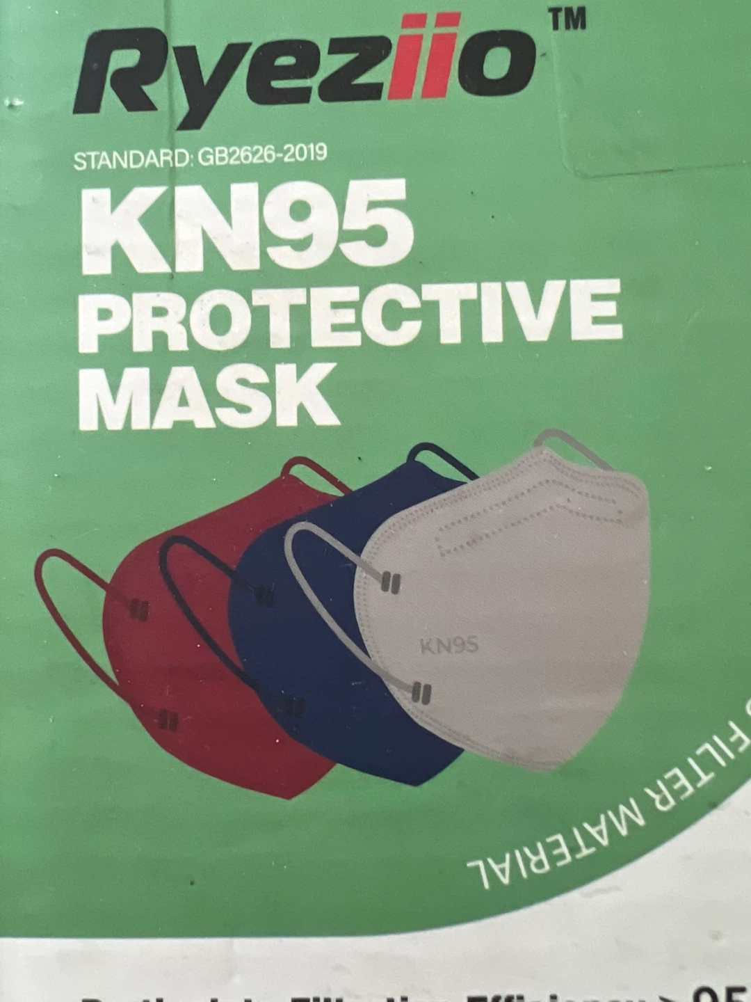 Ryeziiio KN95 Protective Masks (2 Red, 3 Grey) - photo 2