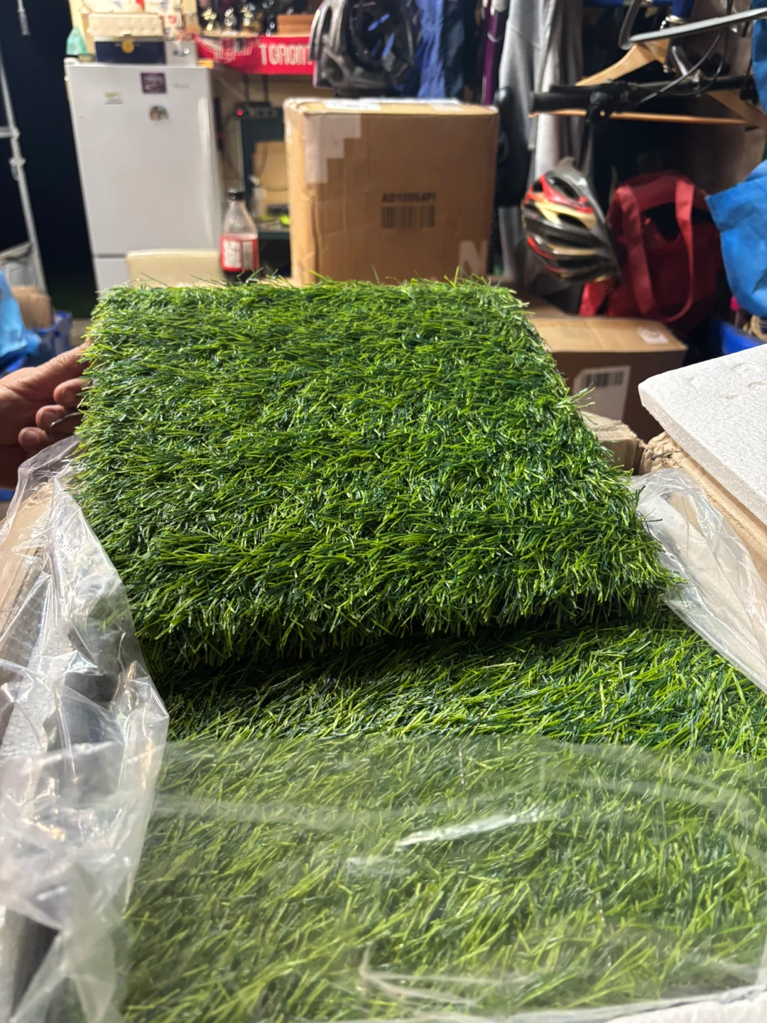 Goplus 12" x 12" Artificial Grass Tiles - Pack of 30