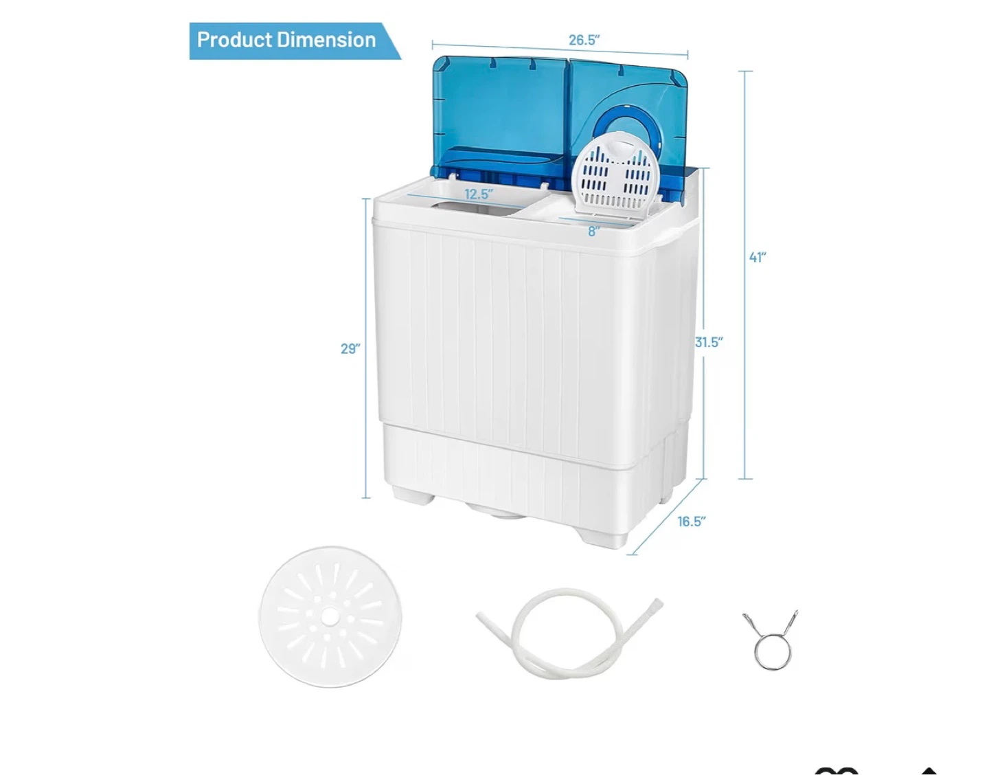 Portable Twin Tub Washing Machine