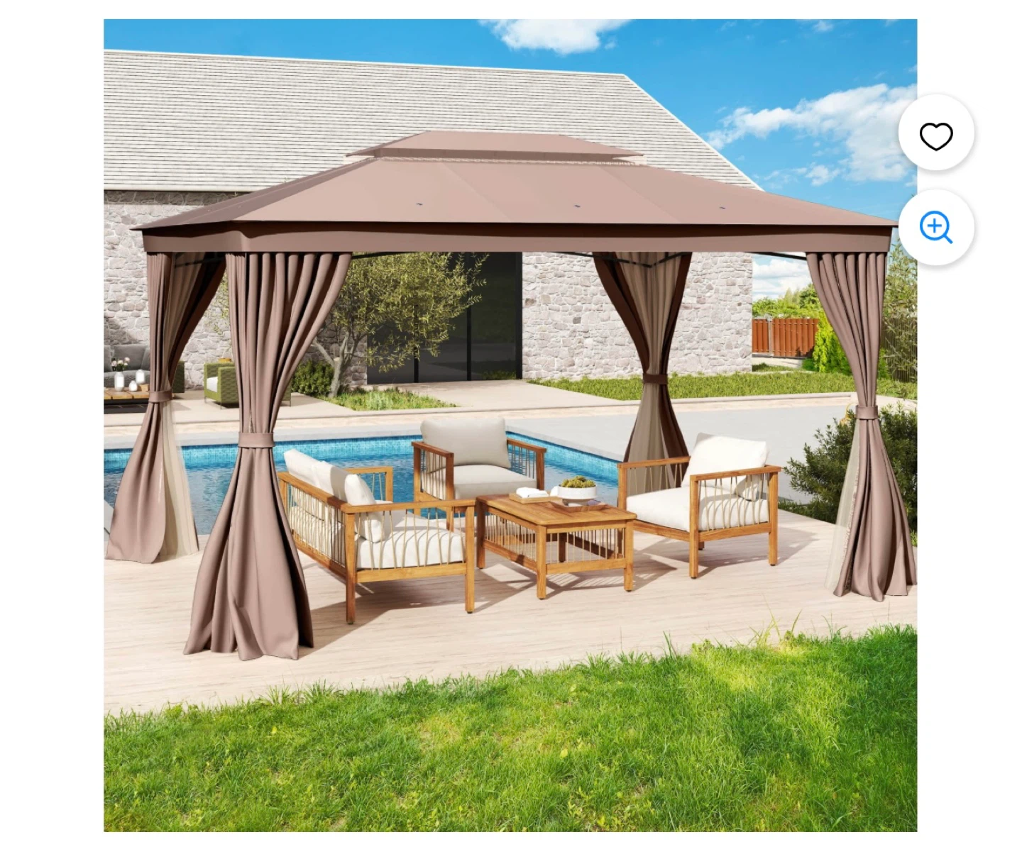 Costway 10 X 13 FT Metal Gazebo