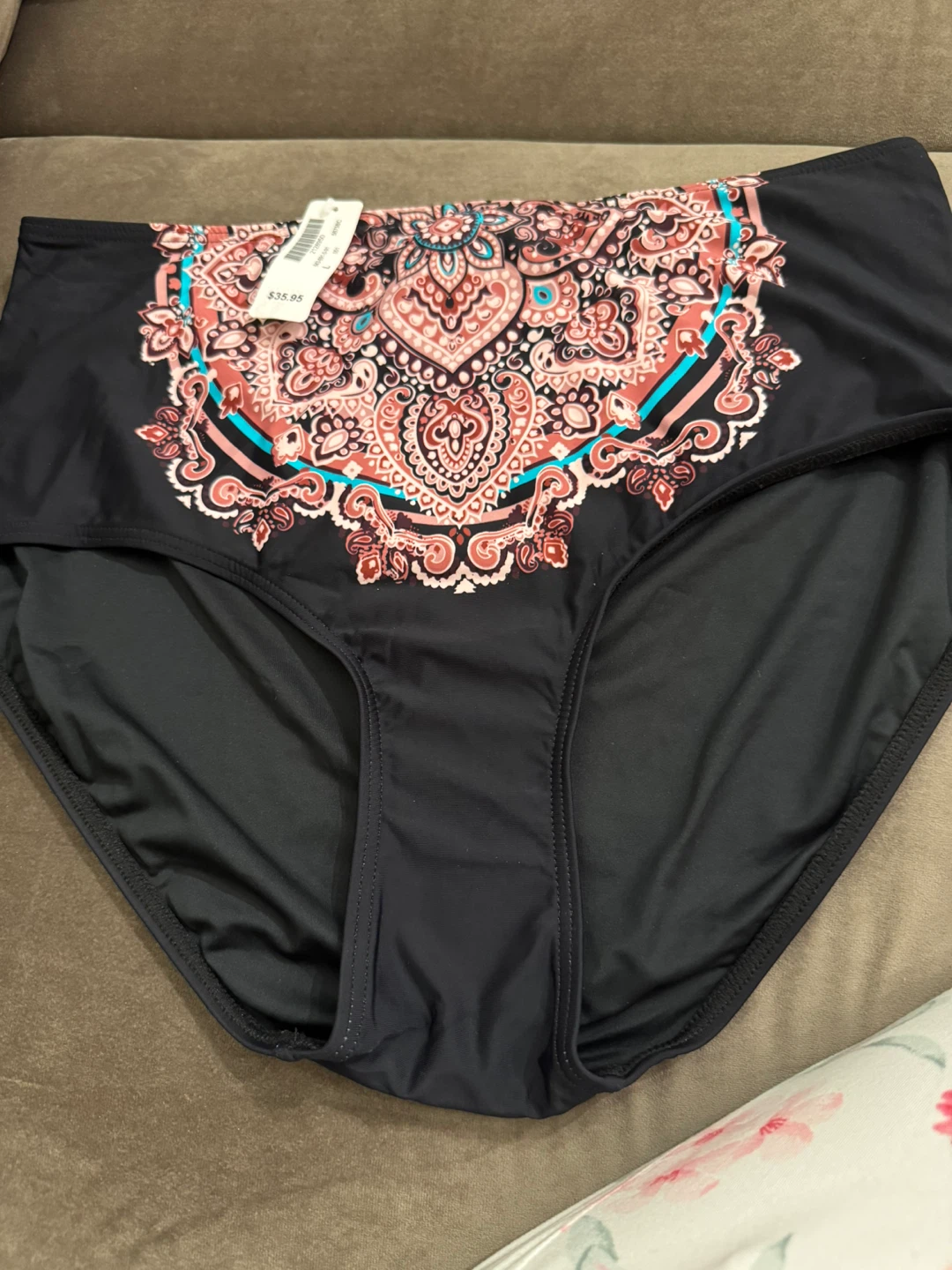 Aqua la Vian Rose Women's Bikini Bottoms L