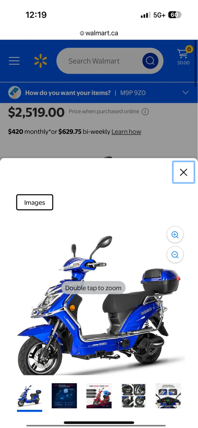 Blue Electric Scooter daymark chamalion bluetooth - photo 4