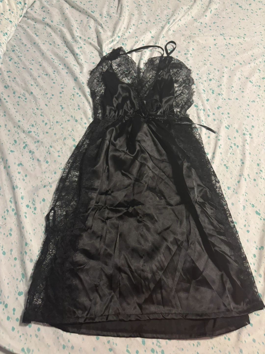 Black lace chemise