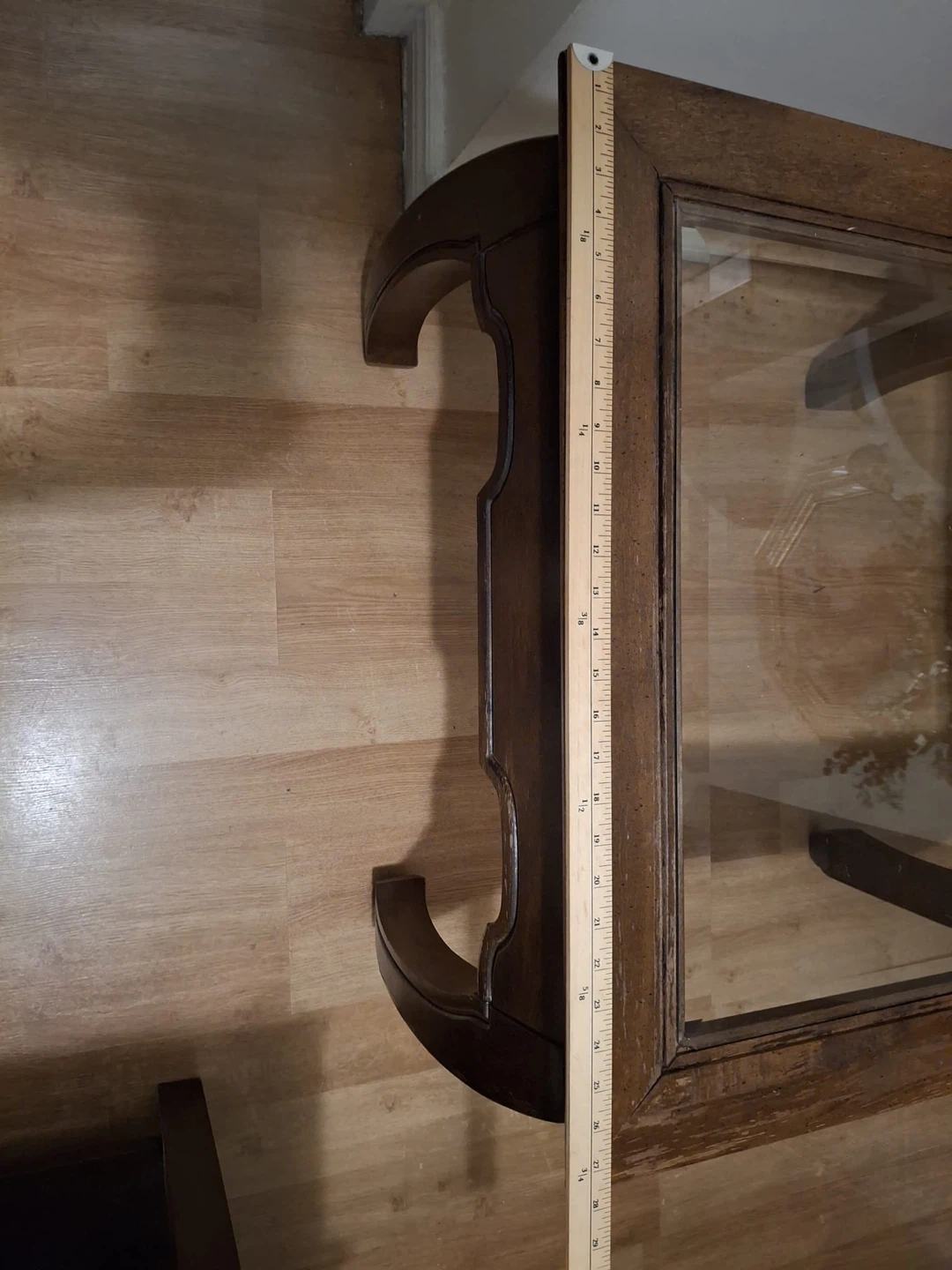 Wooden Side Table with Glass Top - photo 2