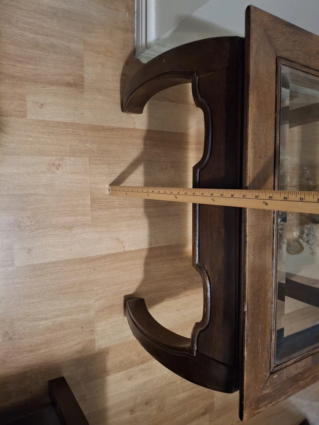 Wooden Side Table with Glass Top - photo 5