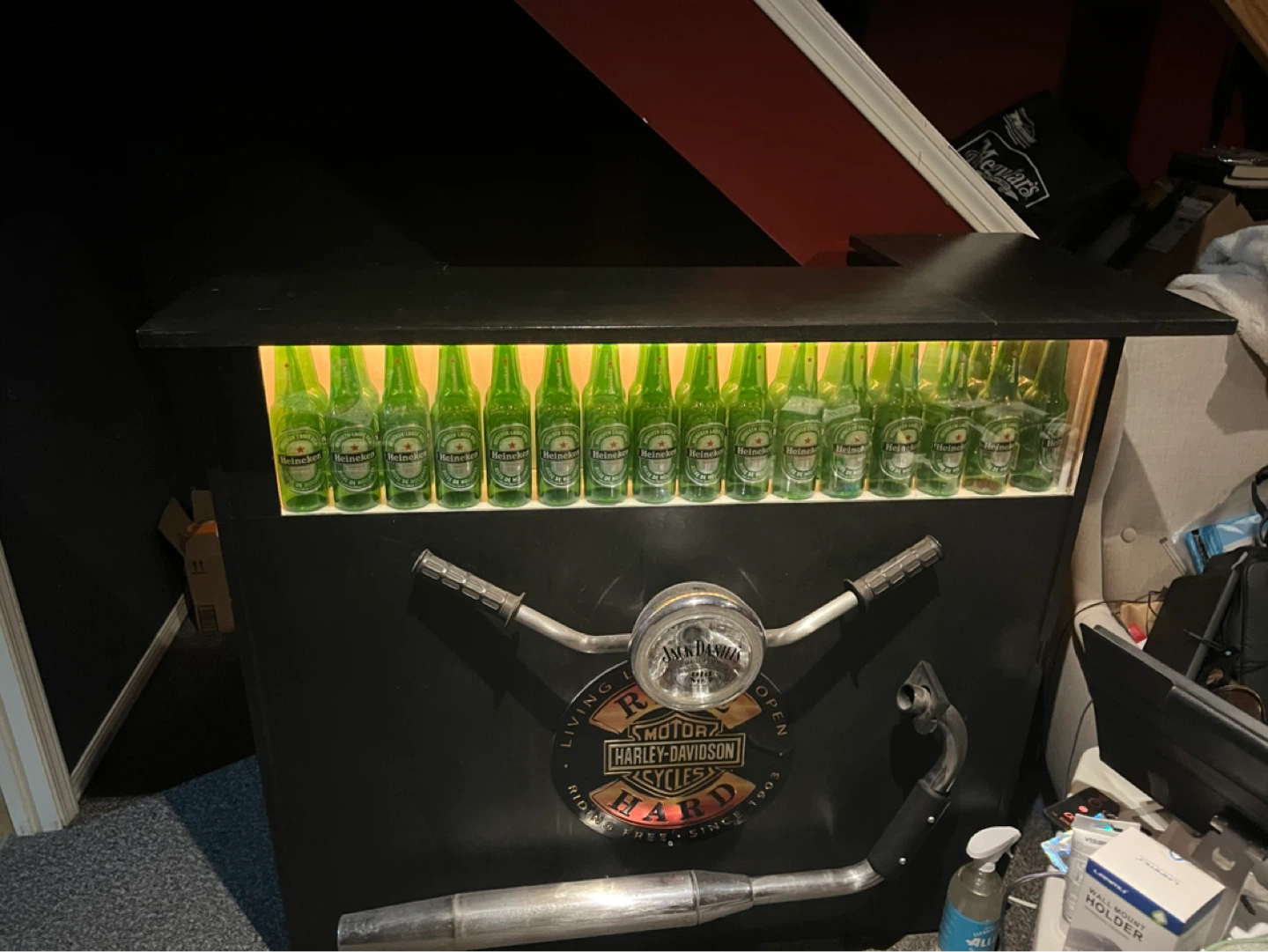 Heineken Bar with Motorcycle Decor