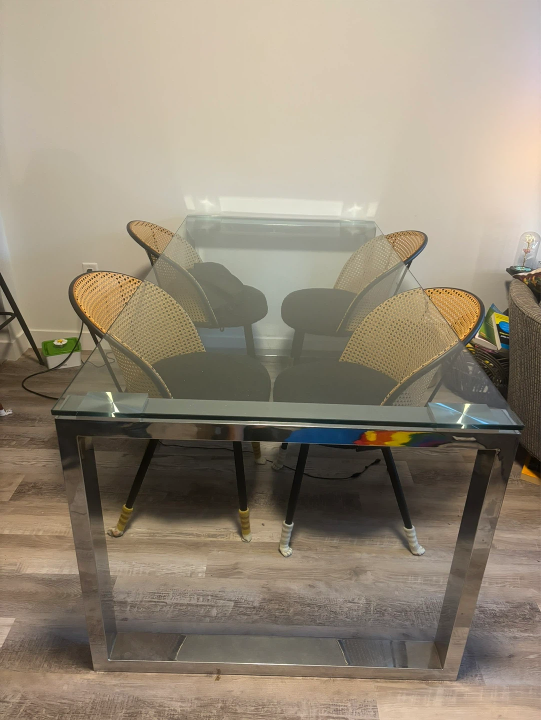 Glass & Chrome Dining Table Only– 71” 6-Seater - photo 2