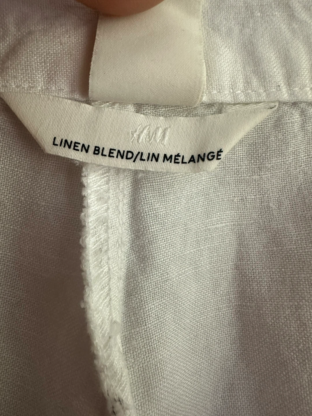 H&M White Linen Blend Pants US 4 - photo 4