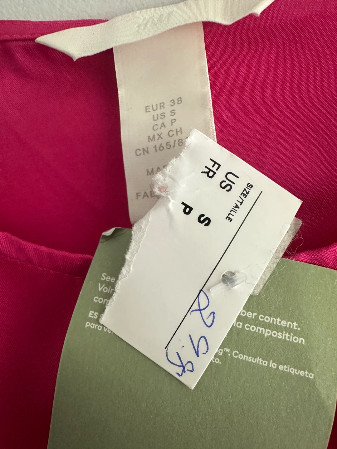 H&M Pink Long Sleeve Twist Front Dress - photo 4