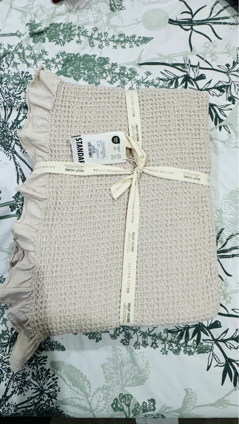 INUP HOME Waffle Weave Throw Blanket