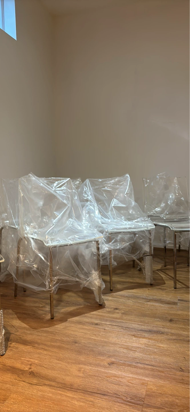 NEW Set of 8 Clear Acrylic Dining Chairs - photo 3