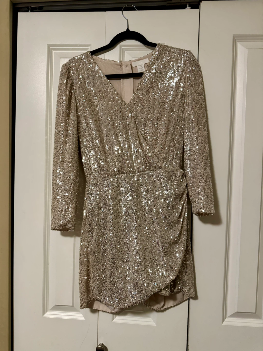 H&M Sequin Wrap Romper