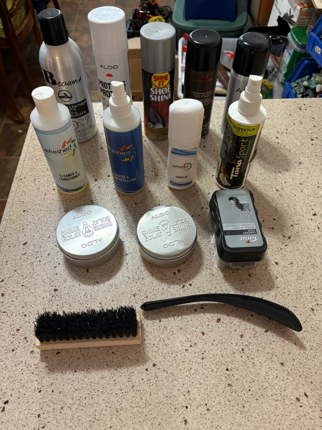 Assorted Shoe Care Products