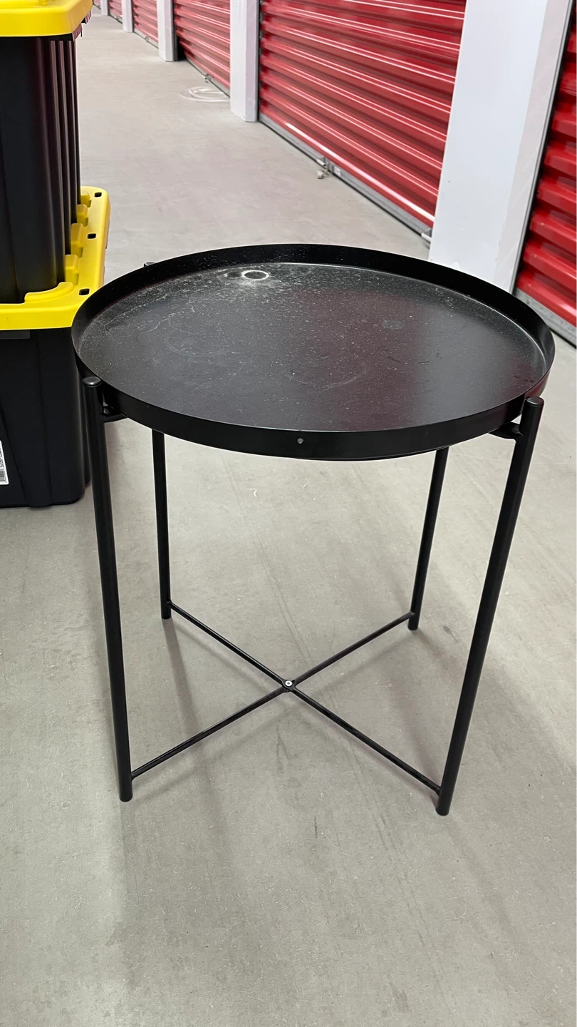 Black Round Side Table - photo 2