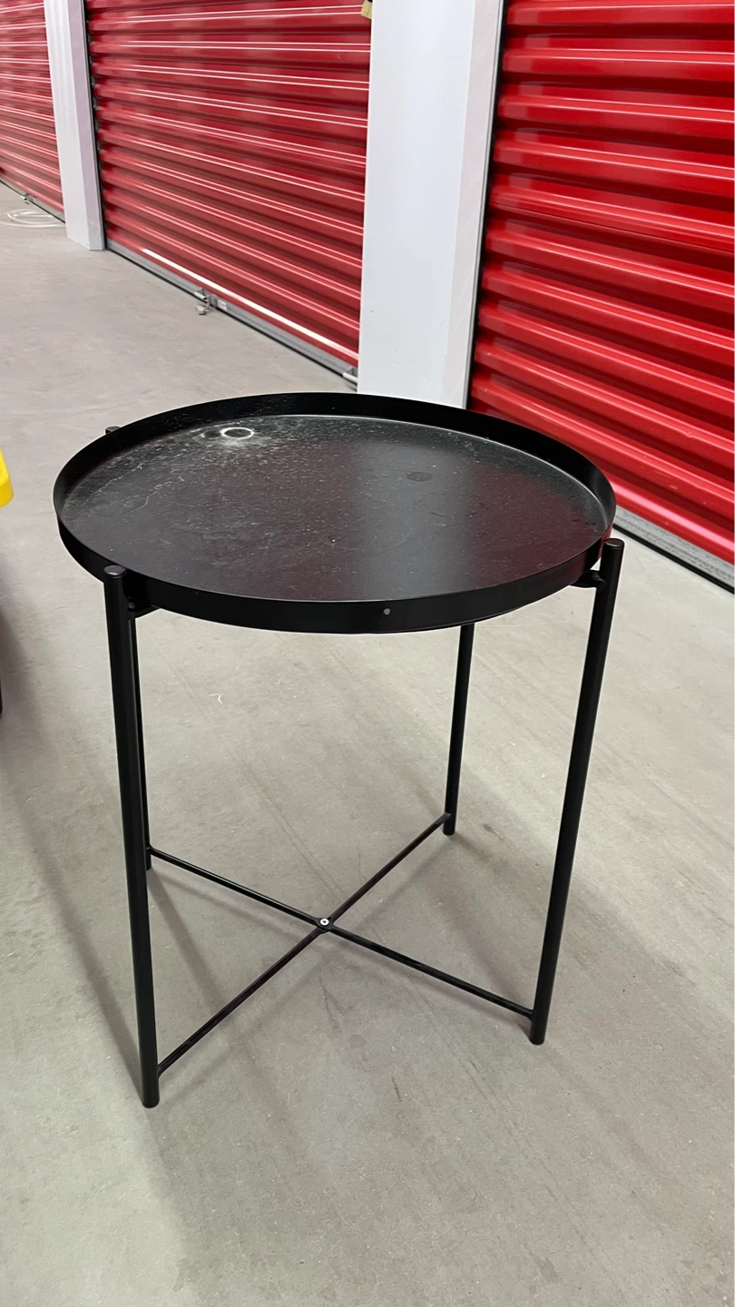 Black Round Side Table