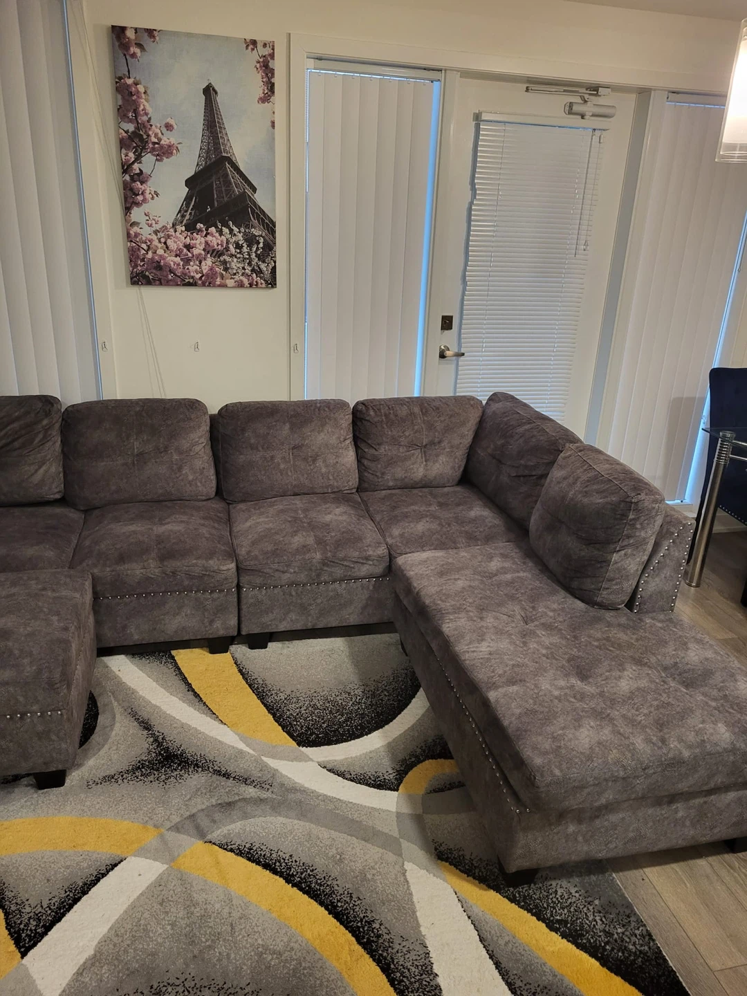 Grey Sectional Sofa with Chaise - photo 2