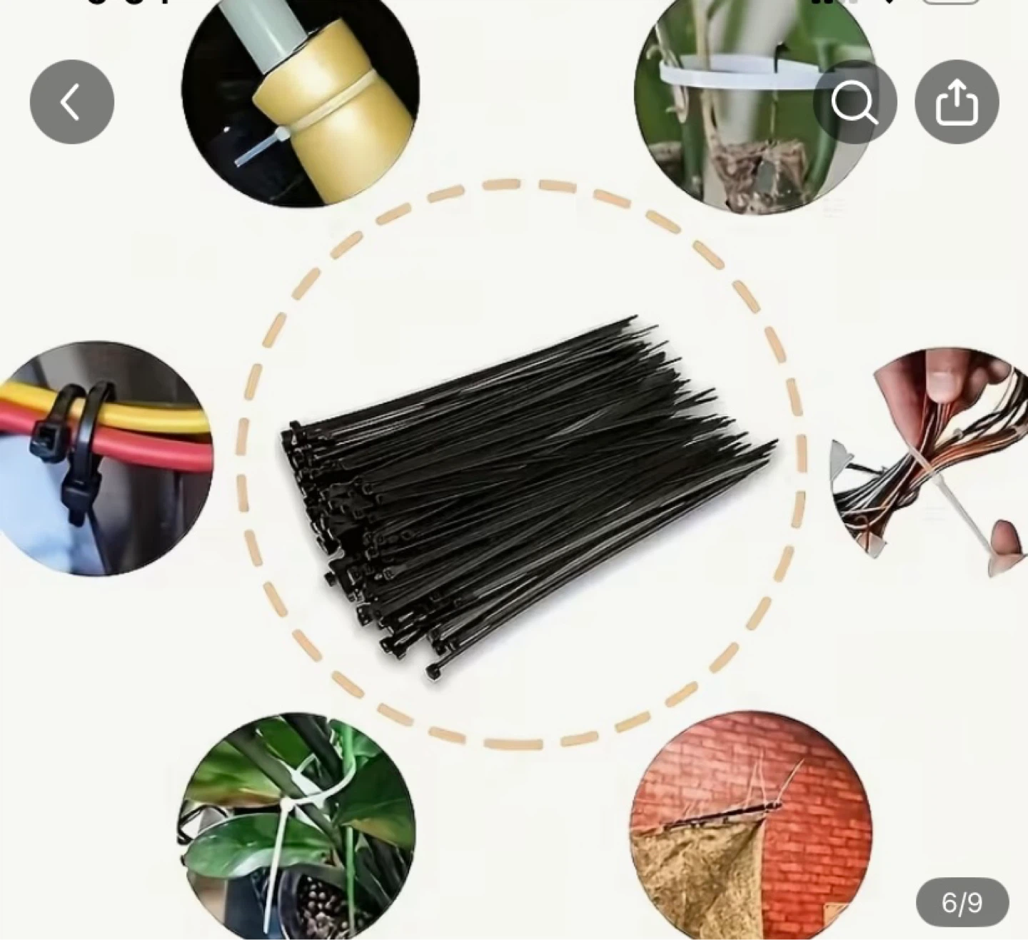100 Pack Black Zip Ties - 10 inch - photo 4