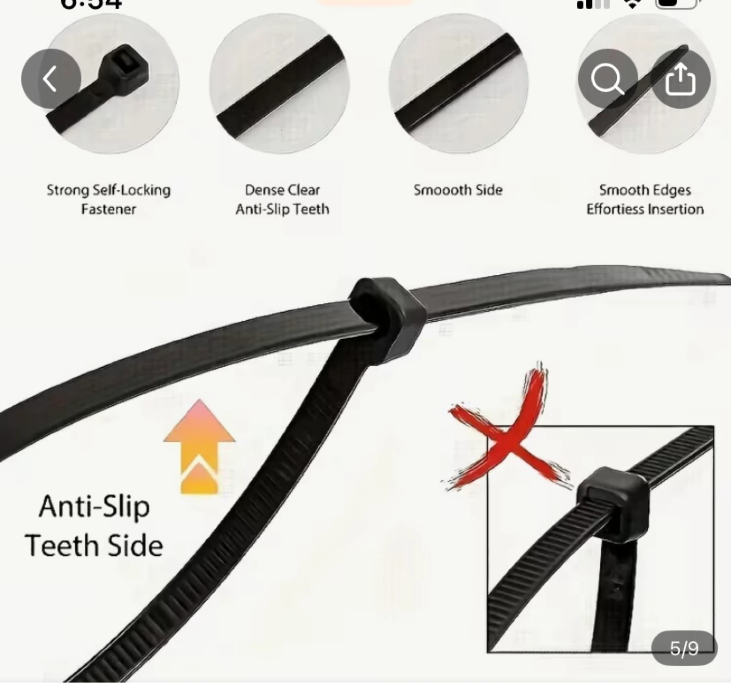 100 Pack Black Zip Ties - 10 inch - photo 3