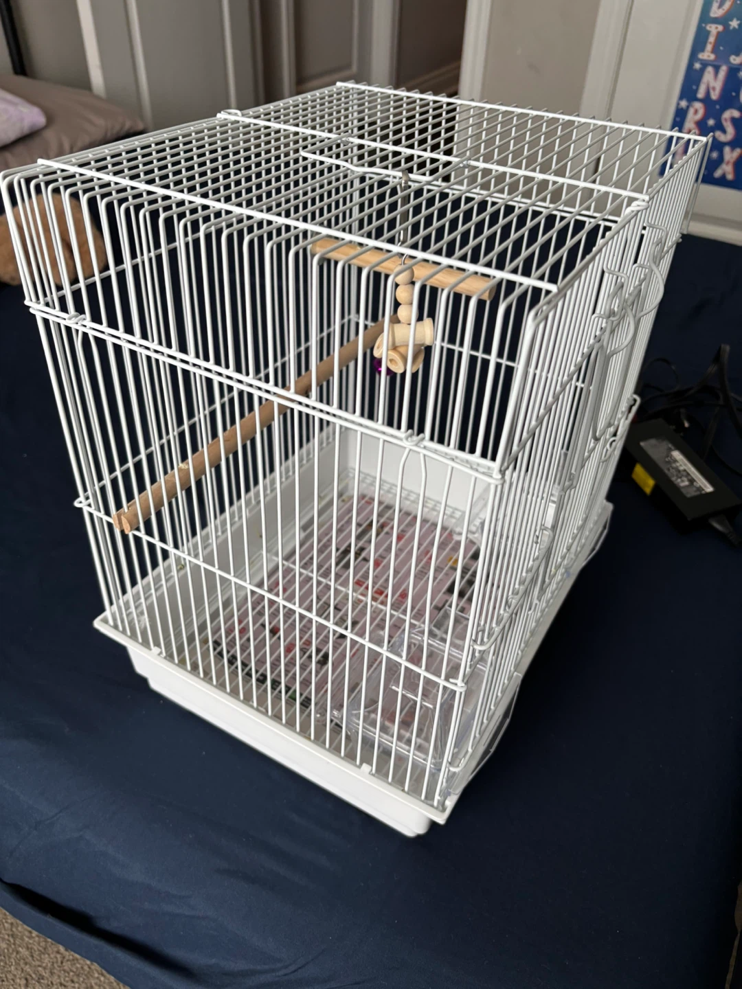 White Bird Cage with Perches - photo 4