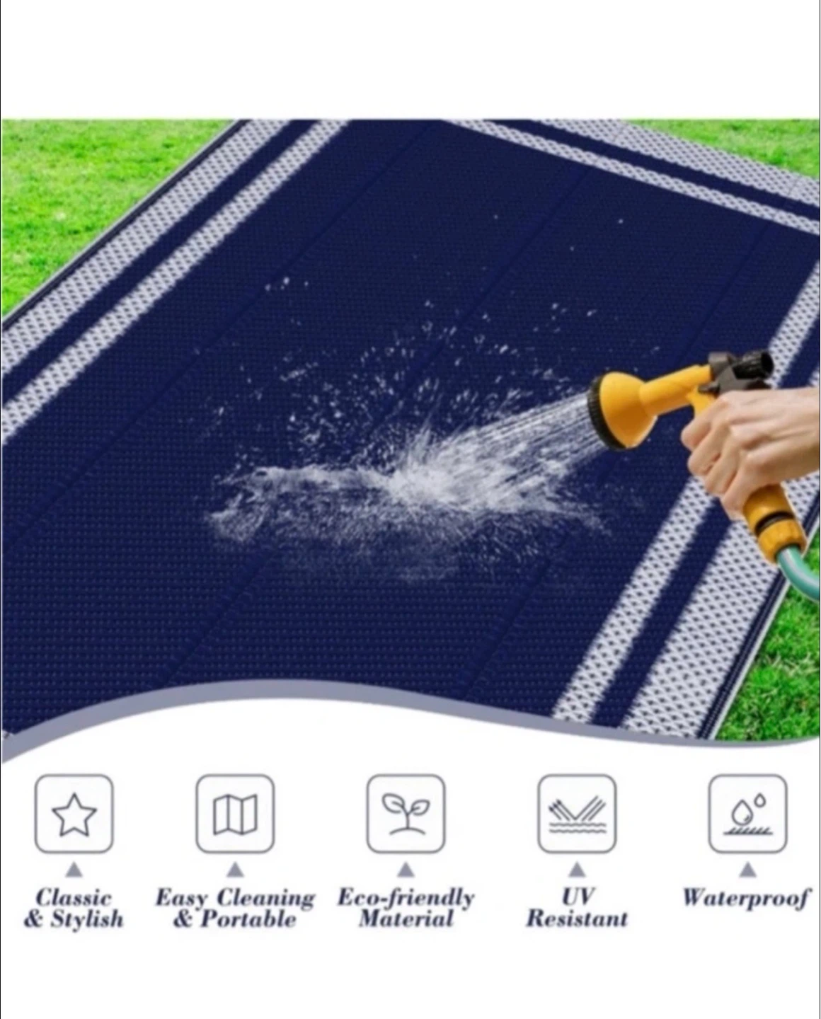 Brand New! Excellent Quality  Outdoor Rug 6x9ft - photo 2
