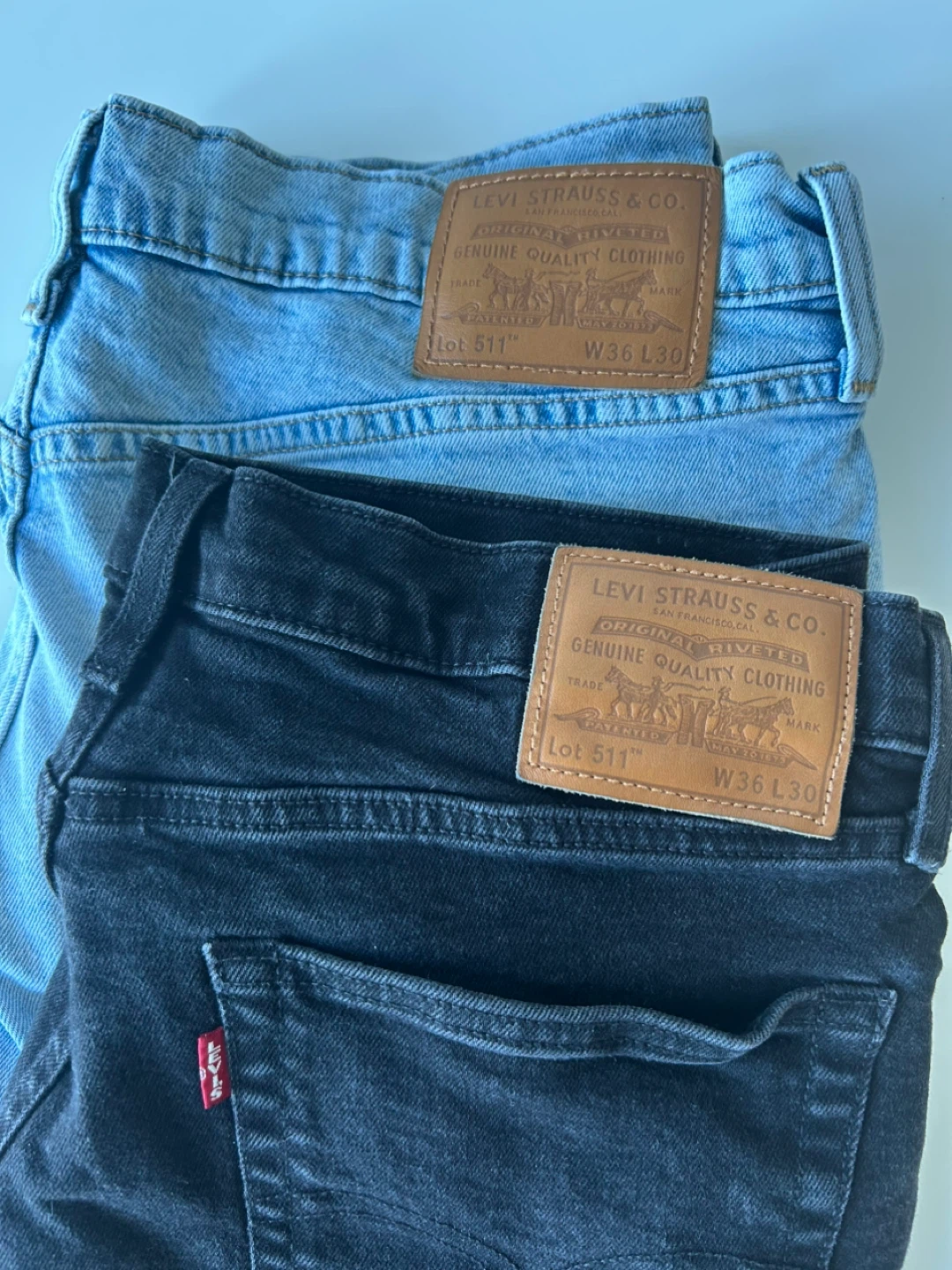 Levi's 511 Jeans Bundle - light wash & slim black - W36 L30