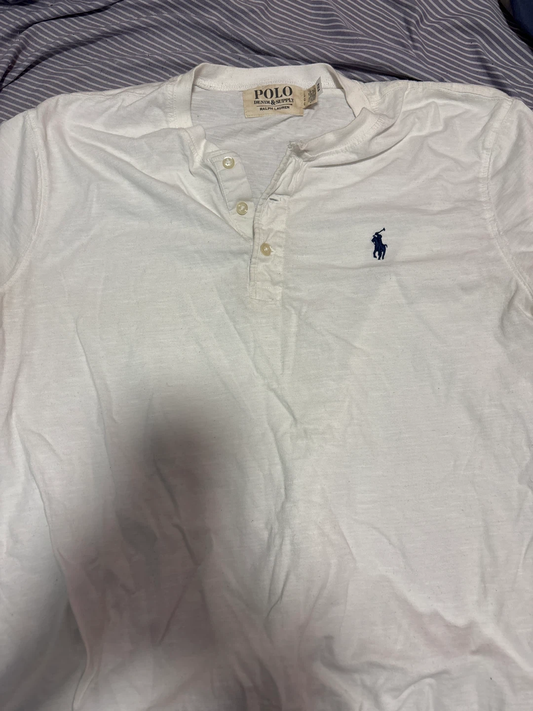 Polo Ralph Lauren White Henley Shirt
