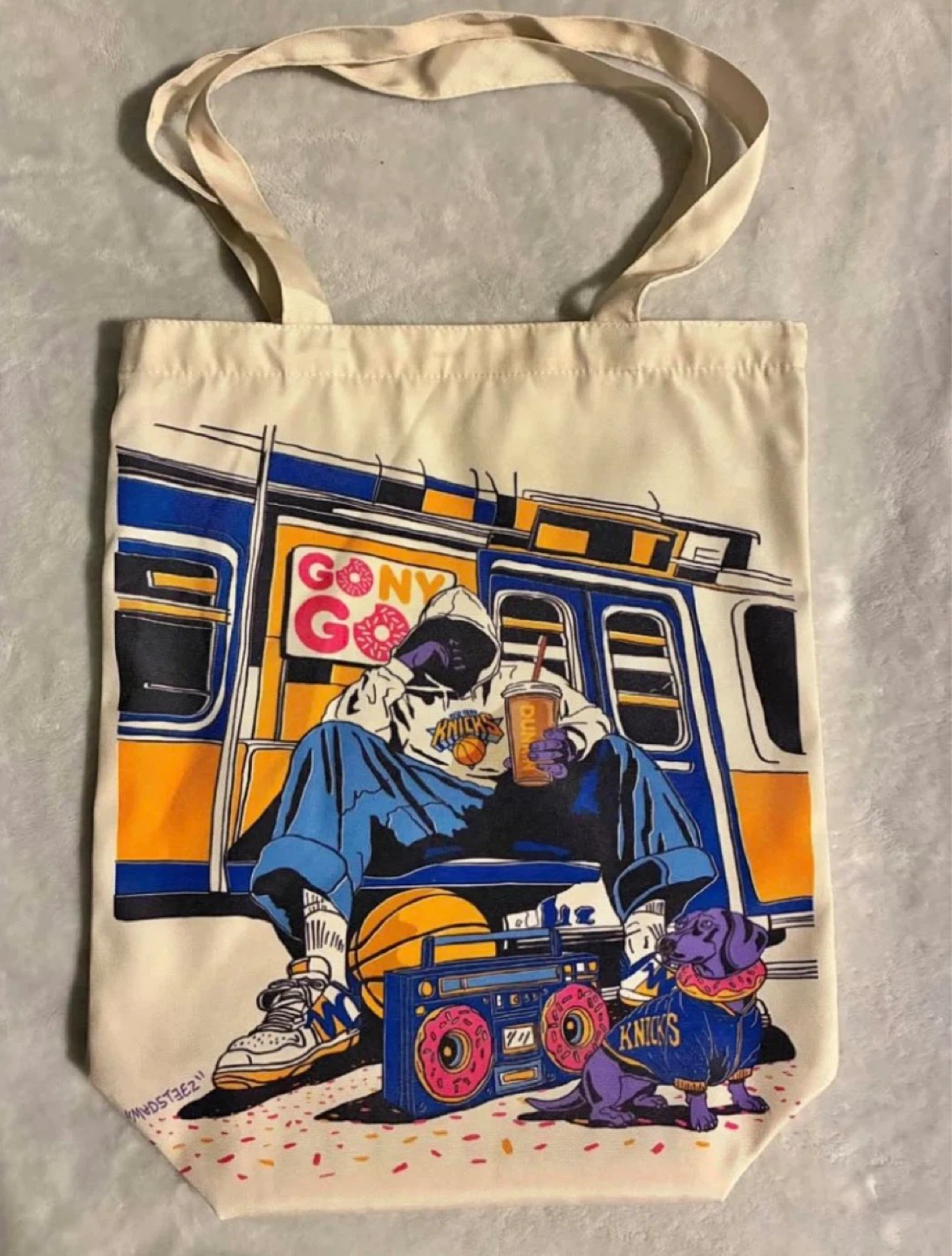 Dunkin Knicks Graphic Tote Bag