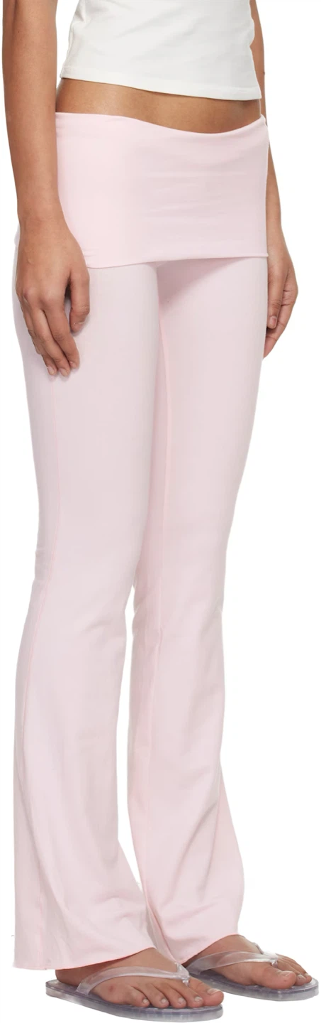 BNWT SKIMS Pink Foldover Waist Yoga Pants Size XS - photo 4