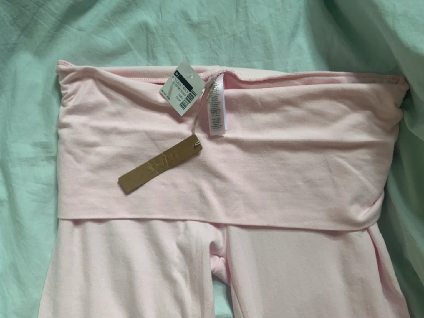 BNWT SKIMS Pink Foldover Waist Yoga Pants Size XS