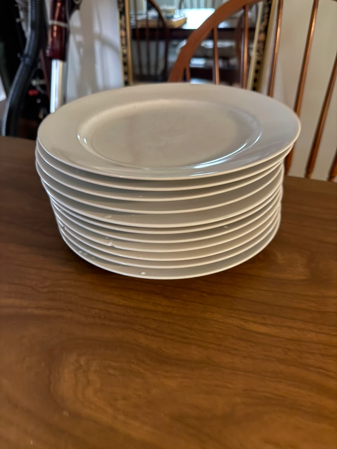 Crate & Barrel White Dinner Plates (Set of 12)
