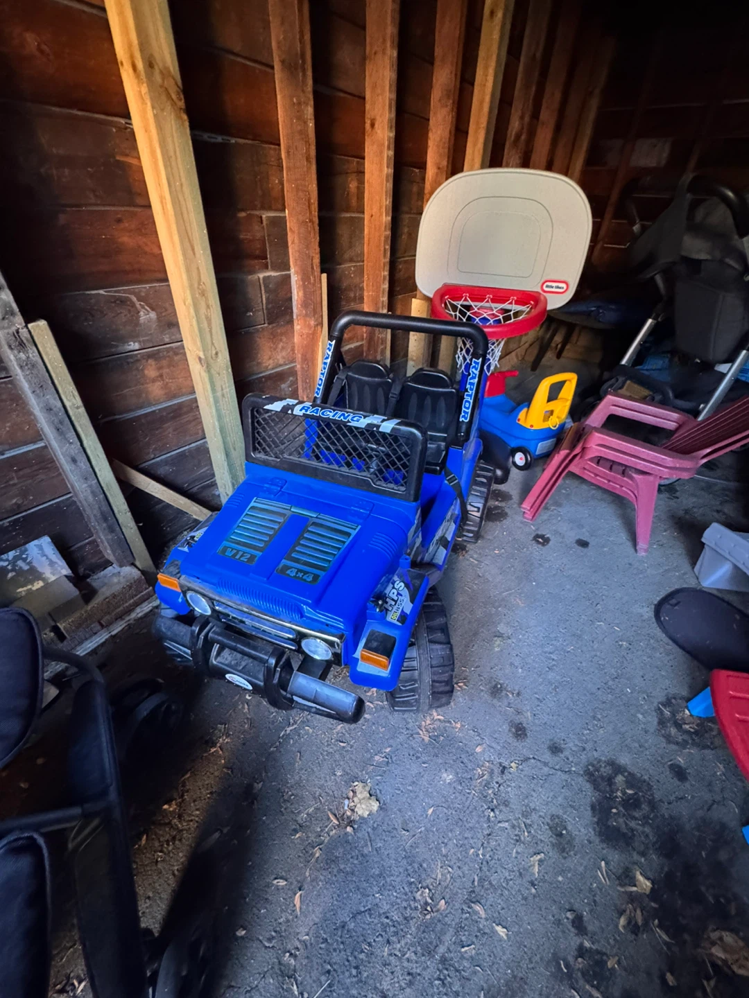 Blue Kids Ride-On Toy Car 2 Seater