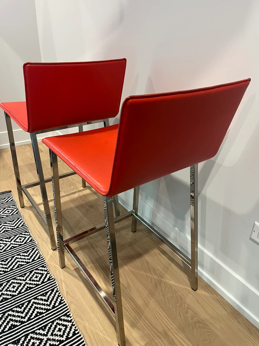Orange Bar Stools - Set of 2 - photo 2