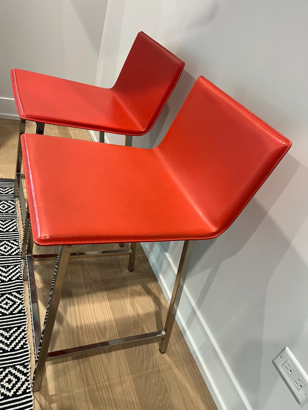Orange Bar Stools - Set of 2 - photo 3