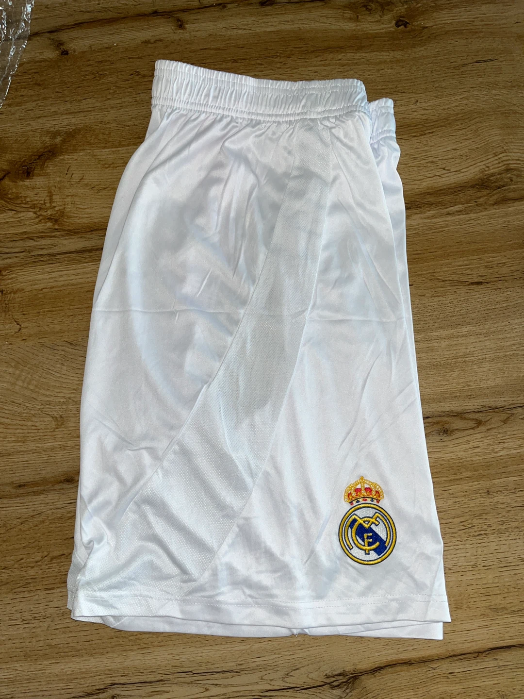 White Real Madrid Soccer Shorts
