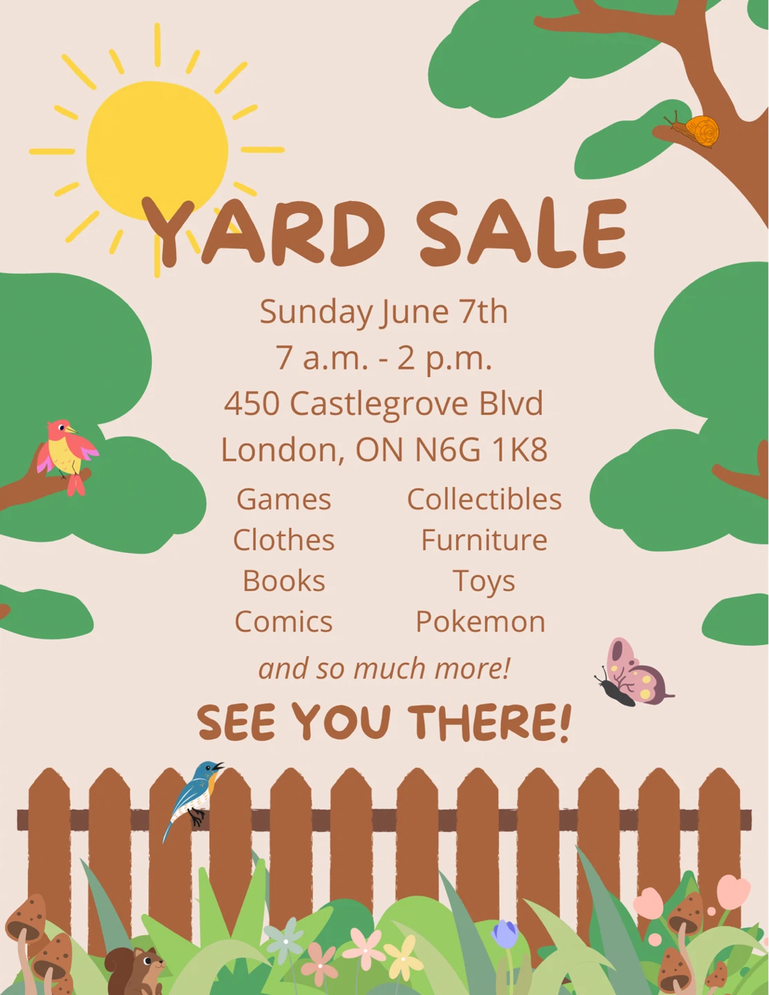 Yard Sale Today!!! (Sunday June 7)
