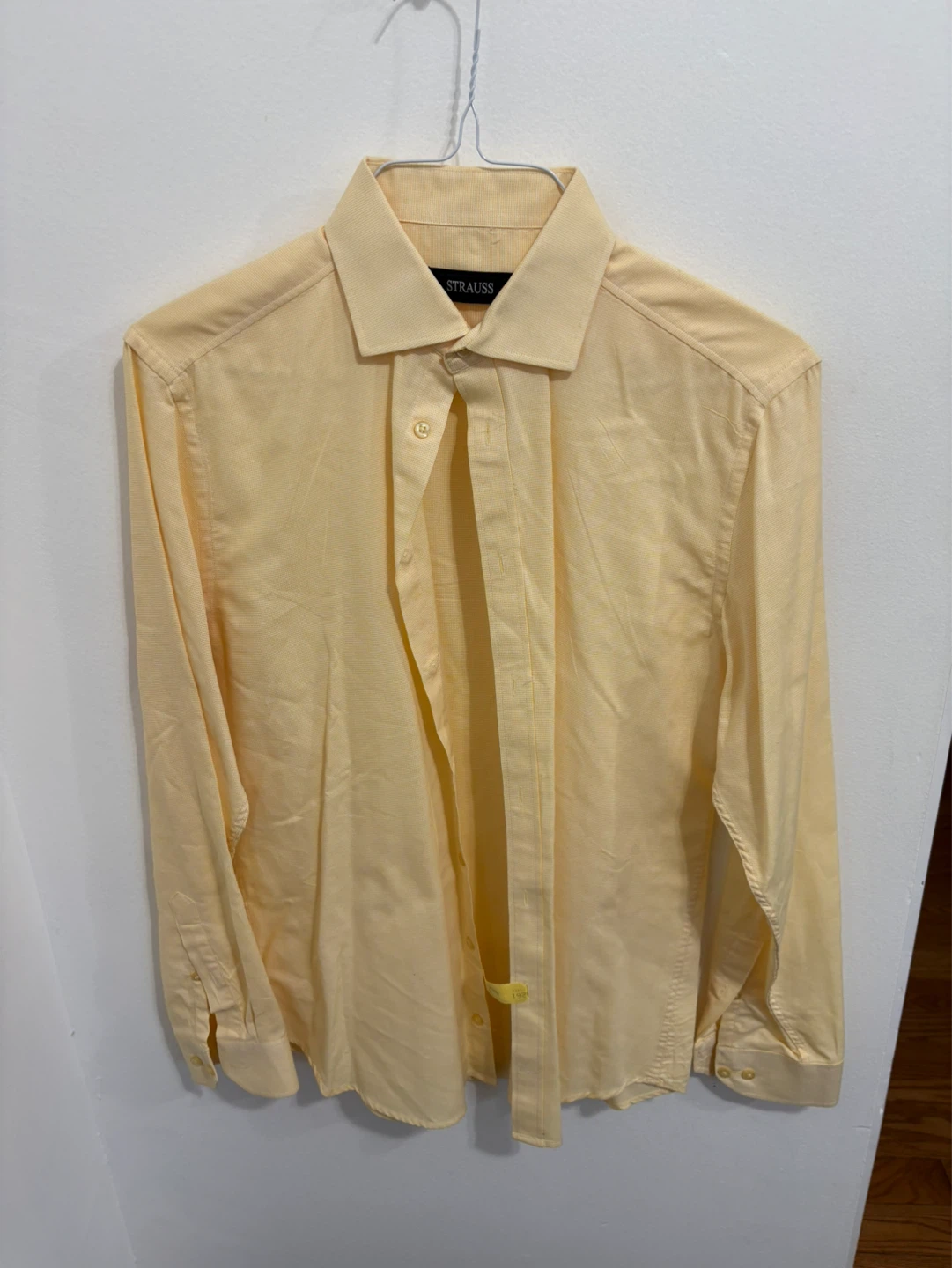STRAUSS Yellow Button-Up Dress Shirt