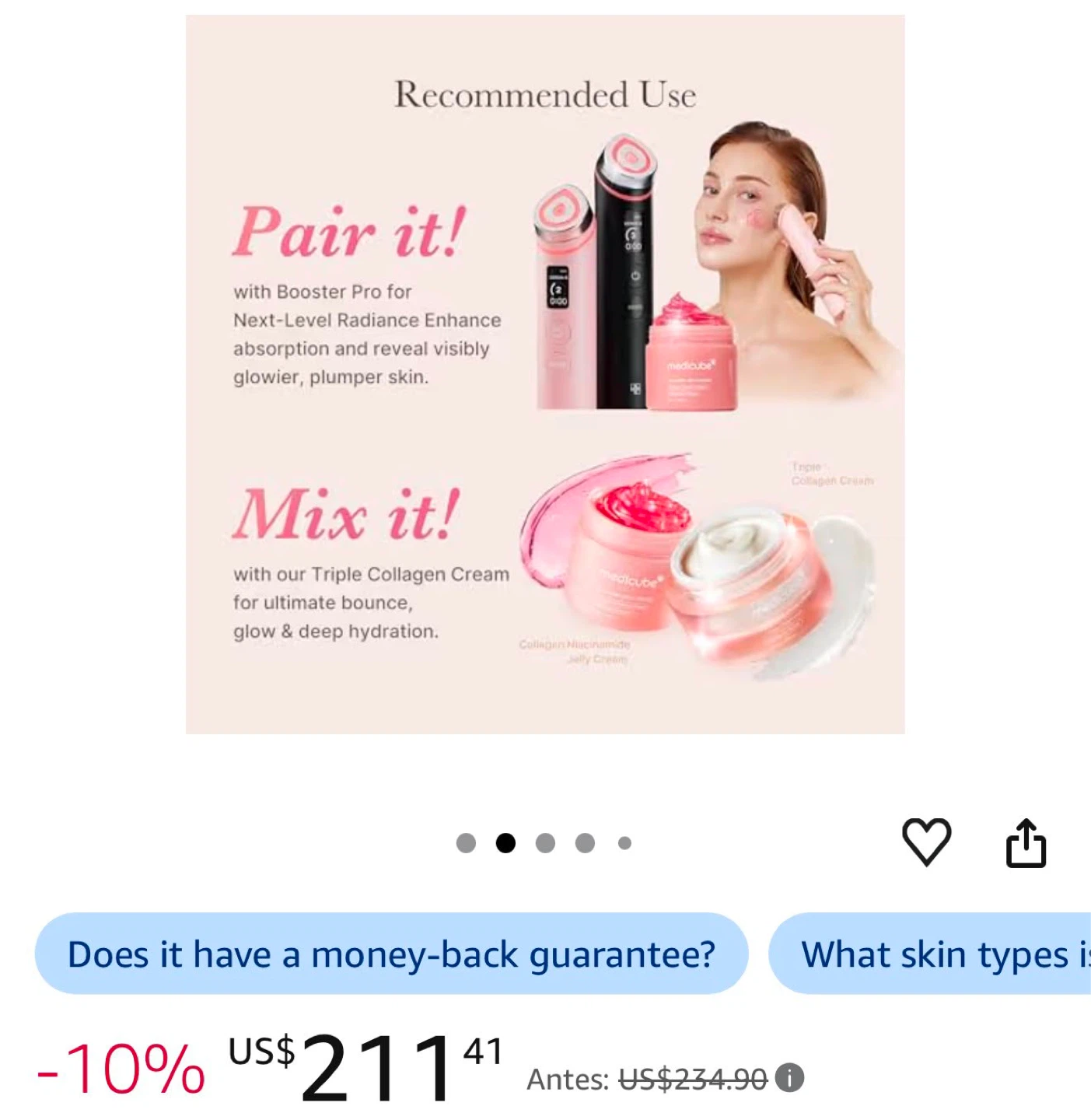 Medicube Derma-S Booster Pro & Collagen Jelly Cream Set - photo 2