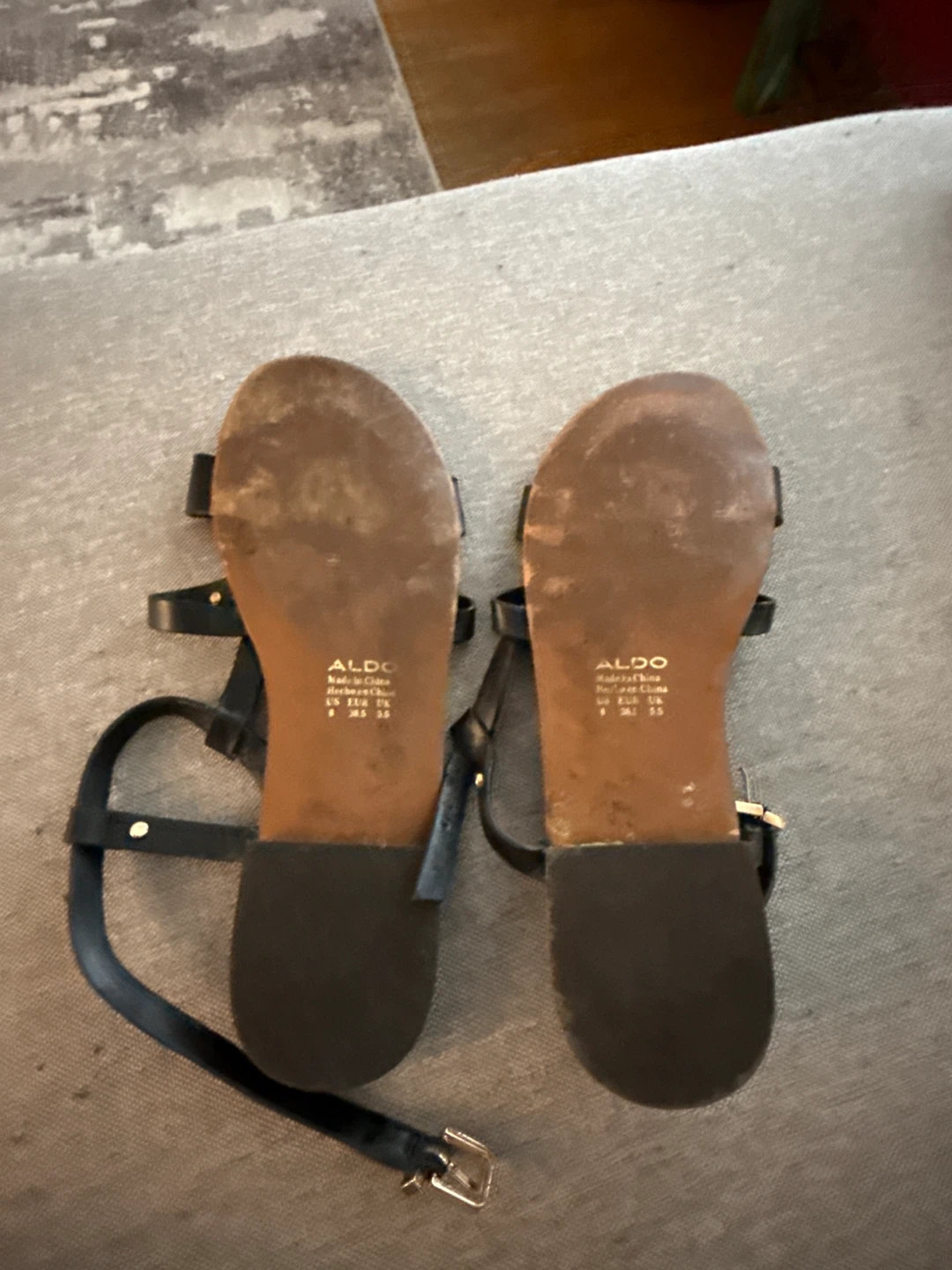 ALDO Black Leather Strappy Sandals - photo 2