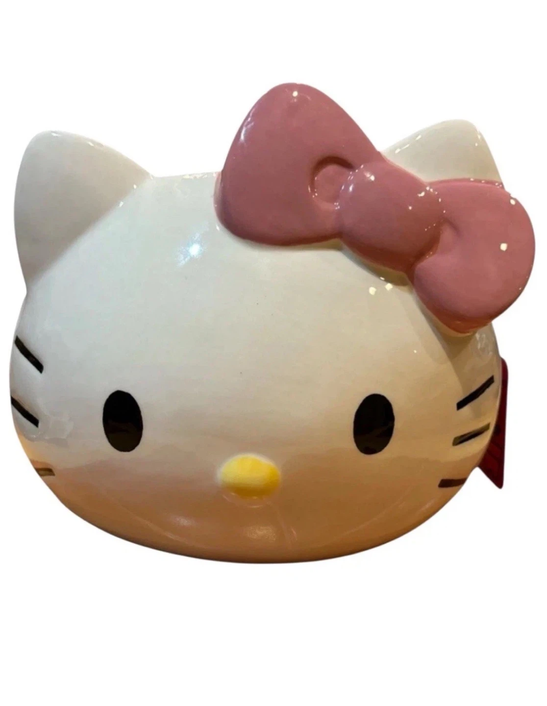 Hello Kitty Ceramic PLANTER POT ONLY Sanrio PINK Bow - photo 2