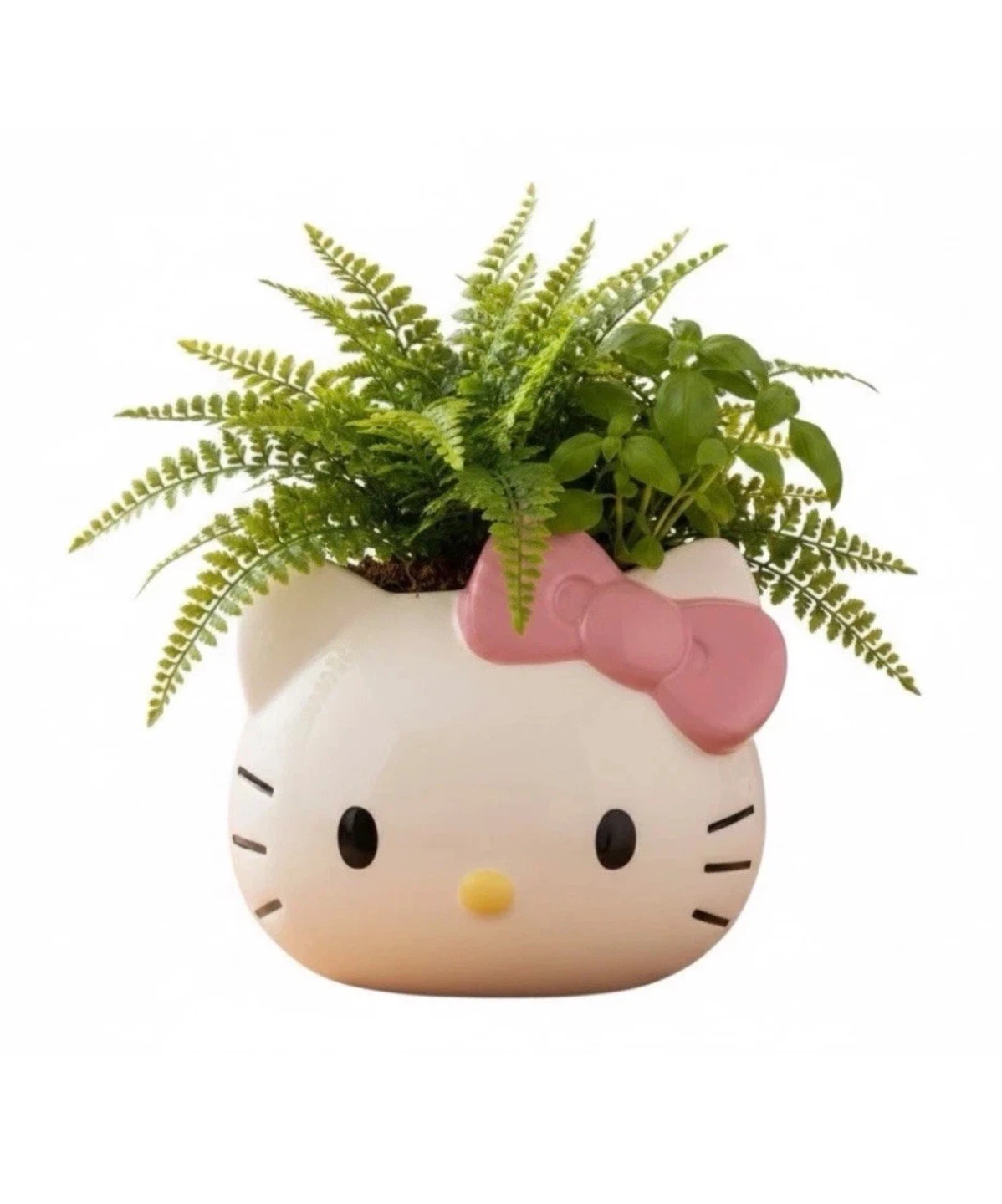 Hello Kitty Ceramic PLANTER POT ONLY Sanrio PINK Bow