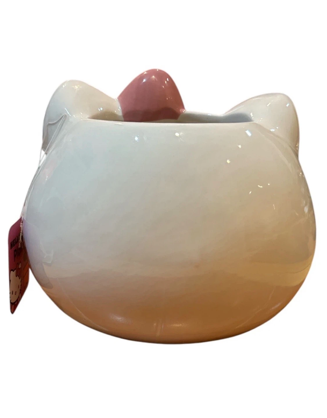 Hello Kitty Ceramic PLANTER POT ONLY Sanrio PINK Bow - photo 4