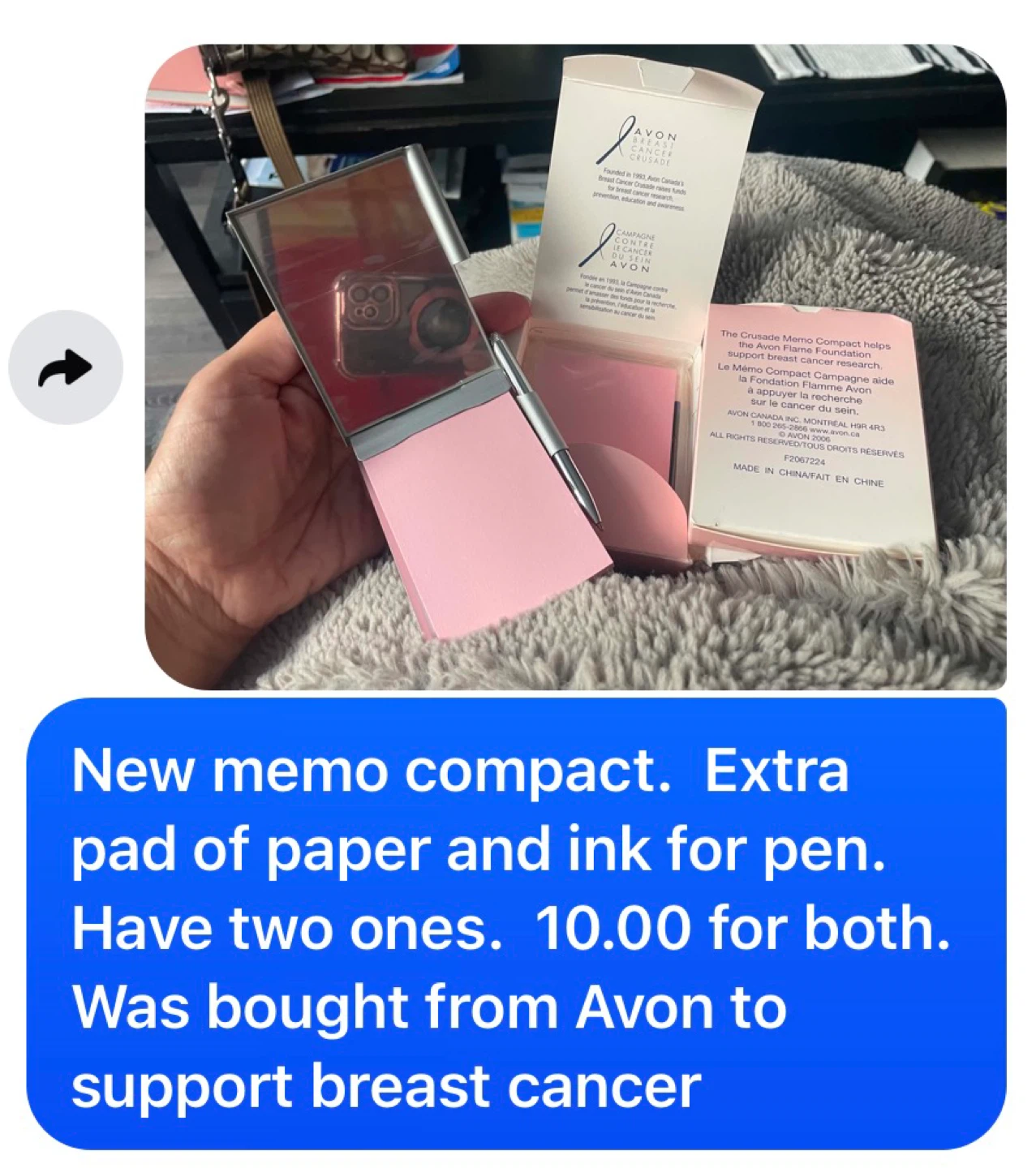 Avon Breast Cancer Crusade Memo Compact