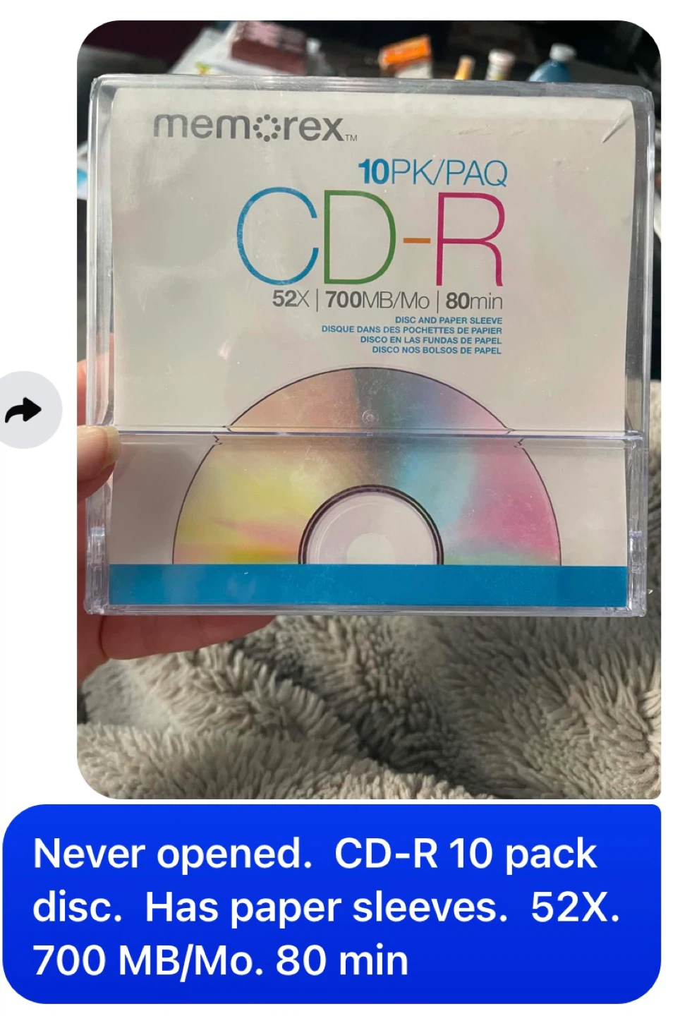 Memorex CD-R 10 Pack - 52X, 700MB/80min