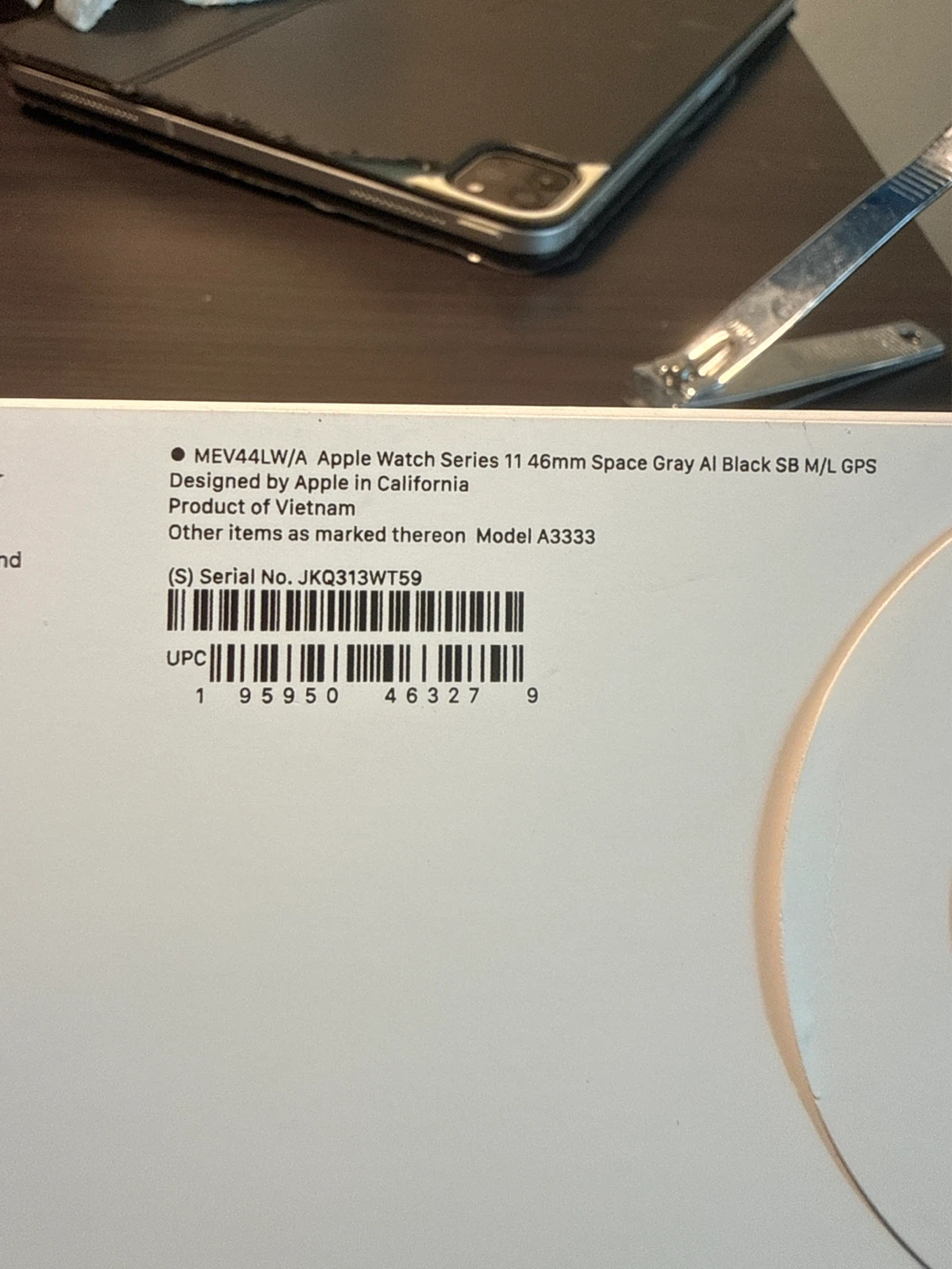 Apple Watch Series 11 46mm Space Gray Al Black M/L GPS - photo 2