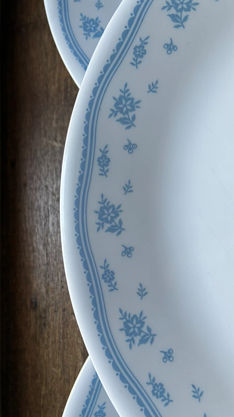 $6 Dinner Plate Corelle Morning Blue 1980s Corning - photo 3