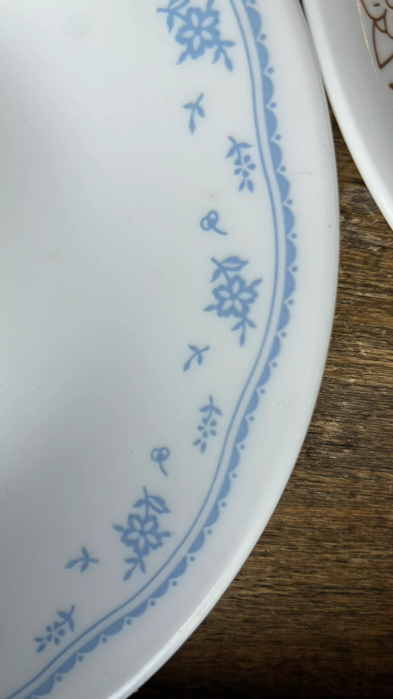 $6 Dinner Plate Corelle Morning Blue 1980s Corning - photo 2